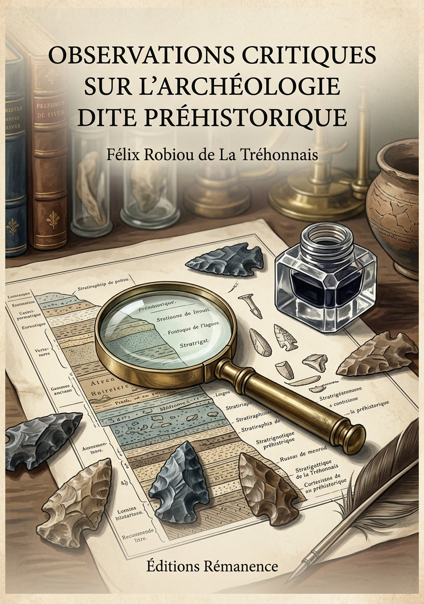Observations critiques sur l'archéologie dite préhistorique - Félix Robiou de La Tréhonnais (Couverture)