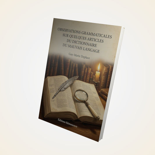 Livre Observations grammaticales sur quelques articles du Dictionnaire du mauvais langage - Guy-Marie Deplace - Couverture 3D