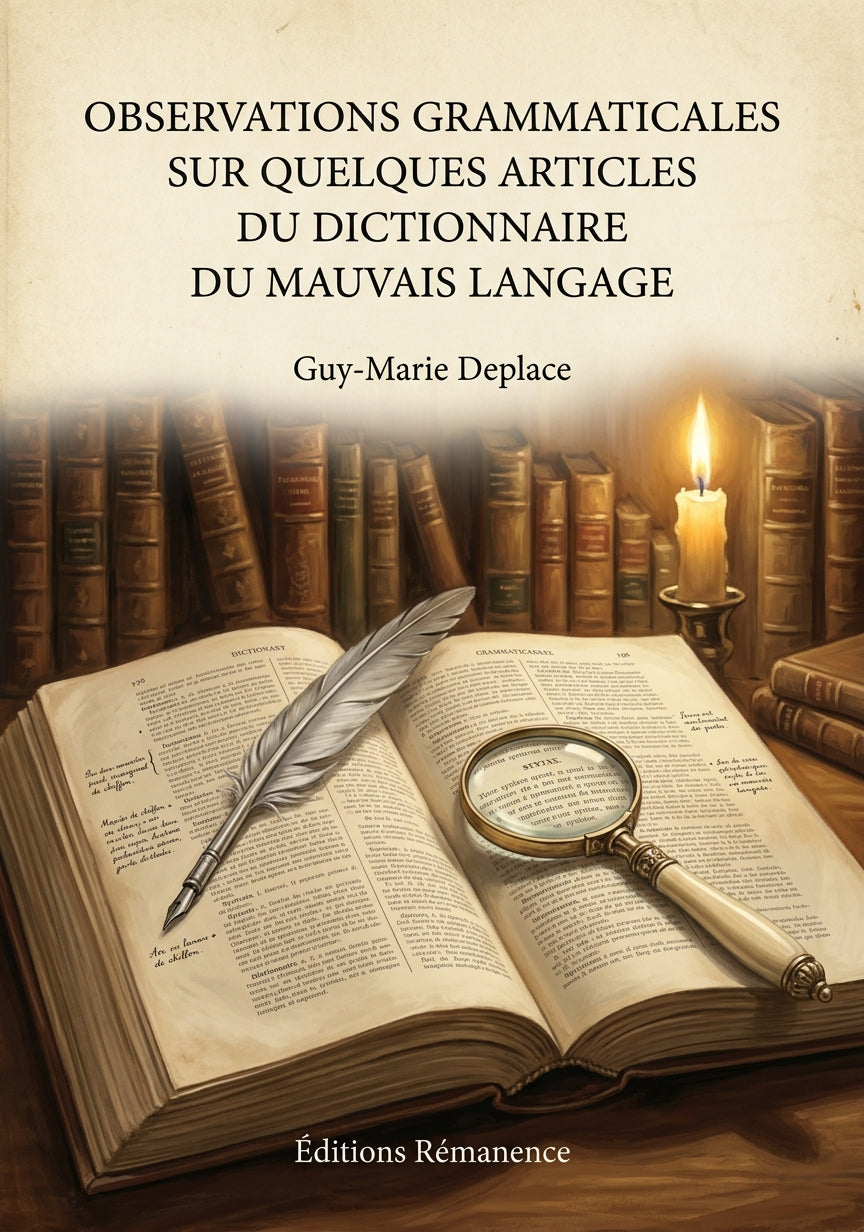 Observations grammaticales sur quelques articles du Dictionnaire du mauvais langage - Guy-Marie Deplace (Couverture)
