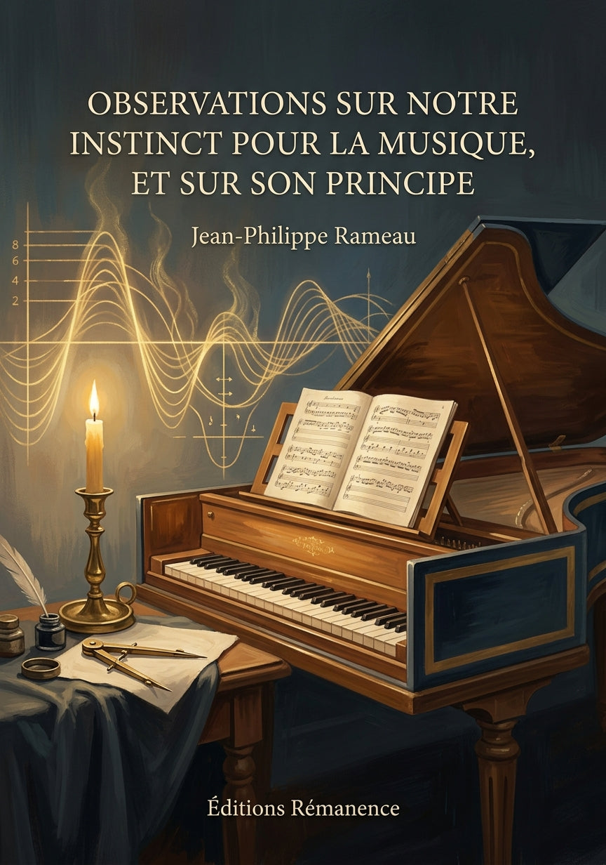 Livre Observations sur notre instinct pour la musique, et sur son principe par Jean-Philippe Rameau - Couverture - Editions Remanence