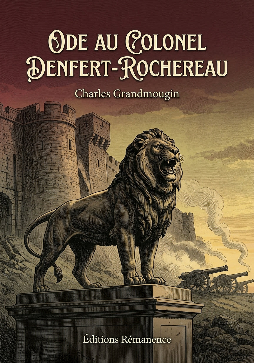 Livre Ode au colonel Denfert-Rochereau par Charles Grandmougin - Couverture - Editions Remanence