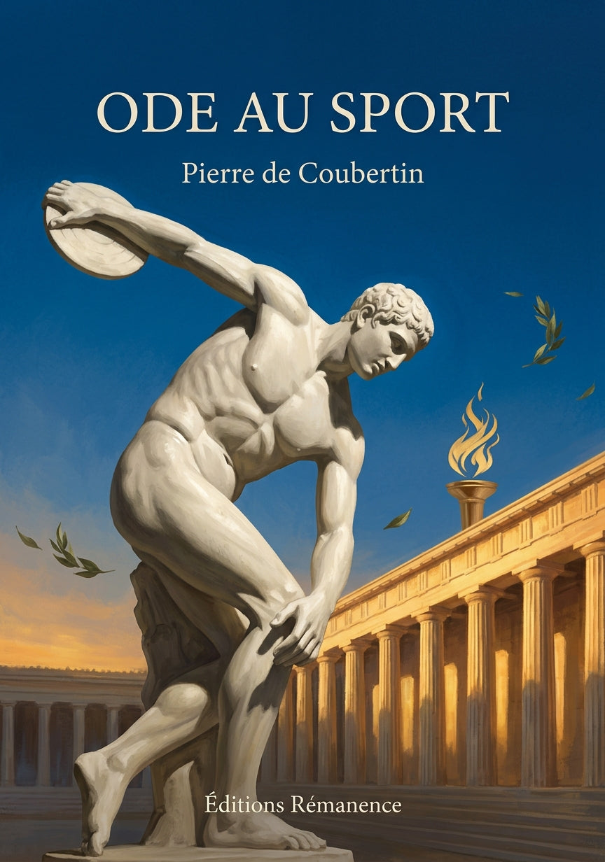 Livre Ode au sport par Pierre de Coubertin - Couverture - Editions Remanence