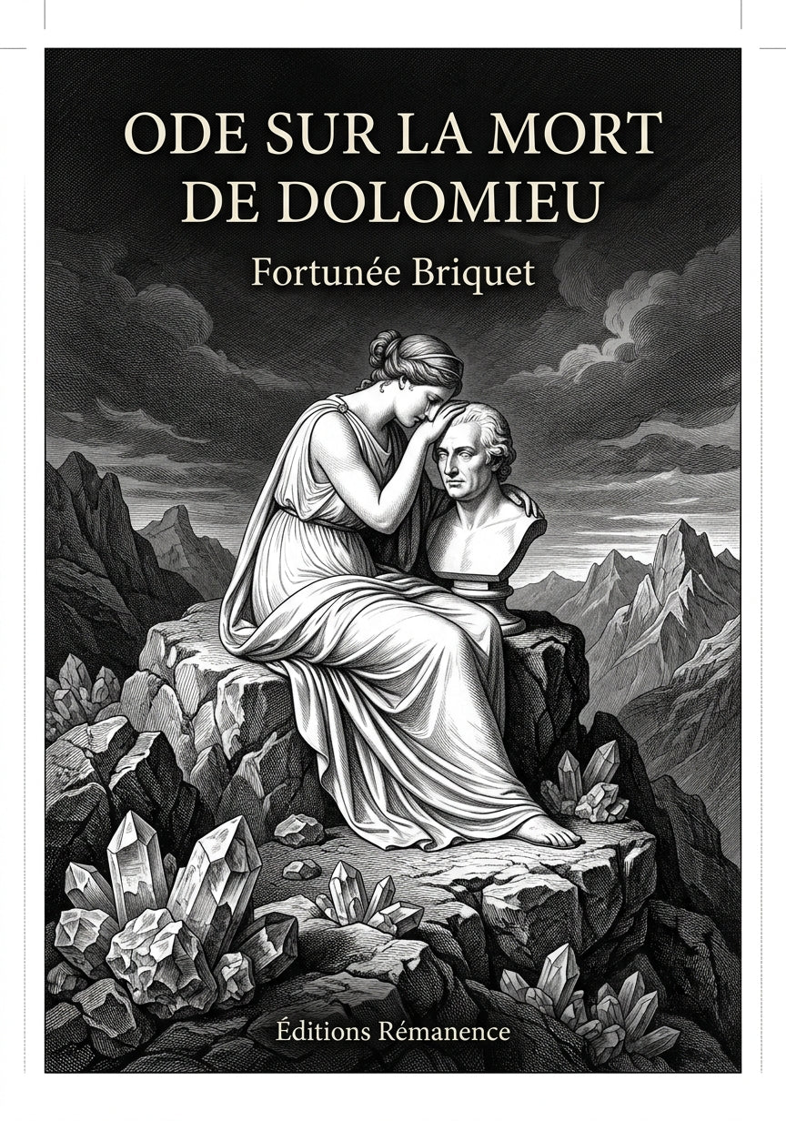 Livre Ode sur la mort de Dolomieu par Fortunée Briquet - Couverture - Editions Remanence
