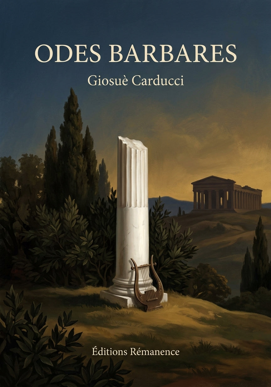 Livre Odes barbares par Giosuè Carducci - Couverture - Editions Remanence