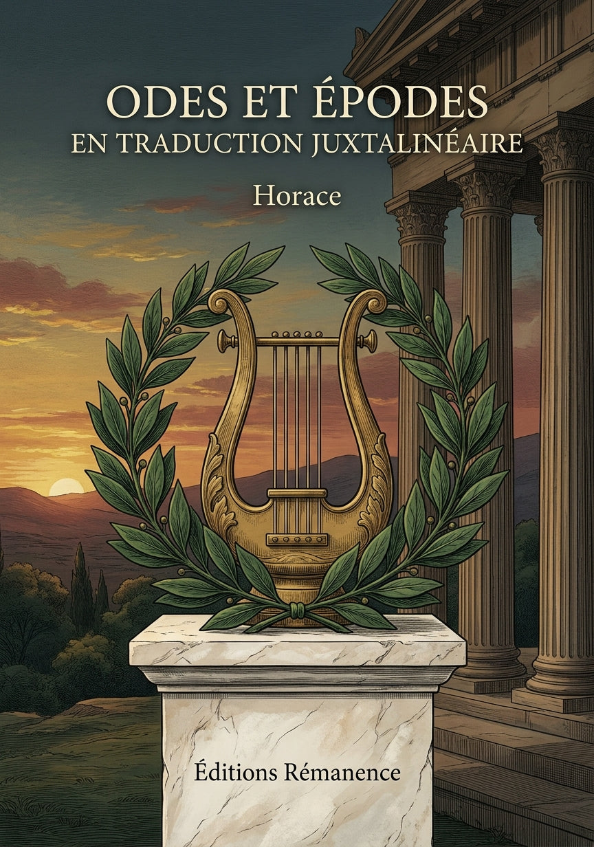 Livre Odes et Épodes en traduction juxtalinéaire par Horace - Couverture - Editions Remanence