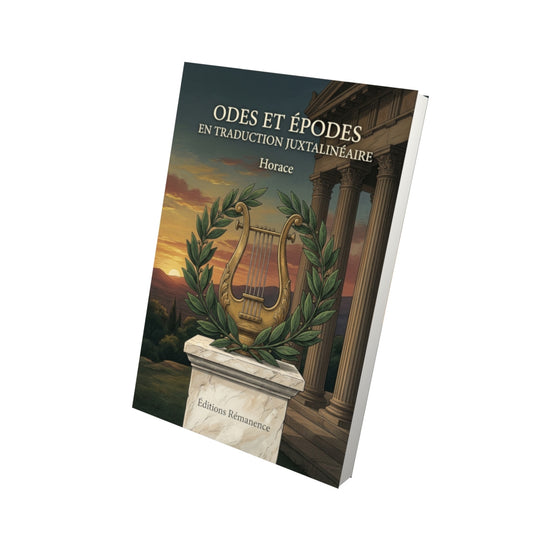 Livre Odes et Épodes en traduction juxtalinéaire par Horace - Vue 3D - Editions Remanence