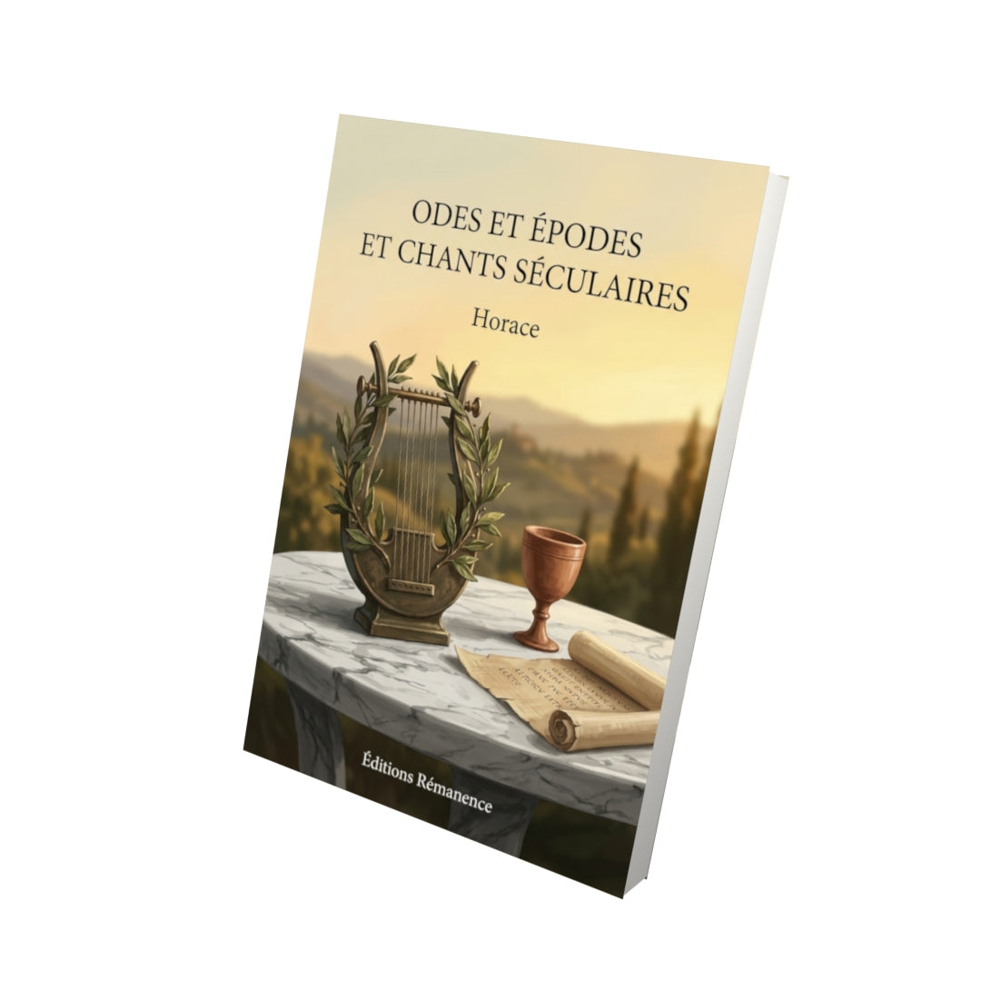 Livre Odes et Épodes et Chants séculaires par Horace - Vue 3D - Editions Remanence