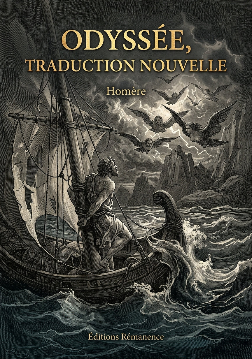 Livre Odyssée, traduction nouvelle par Homère - Couverture - Editions Remanence