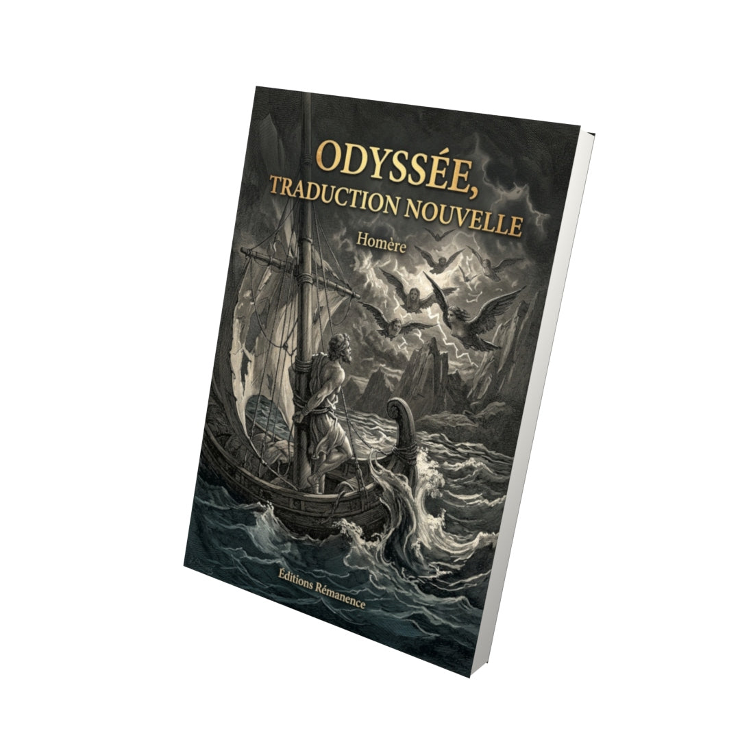Livre Odyssée, traduction nouvelle par Homère - Vue 3D - Editions Remanence