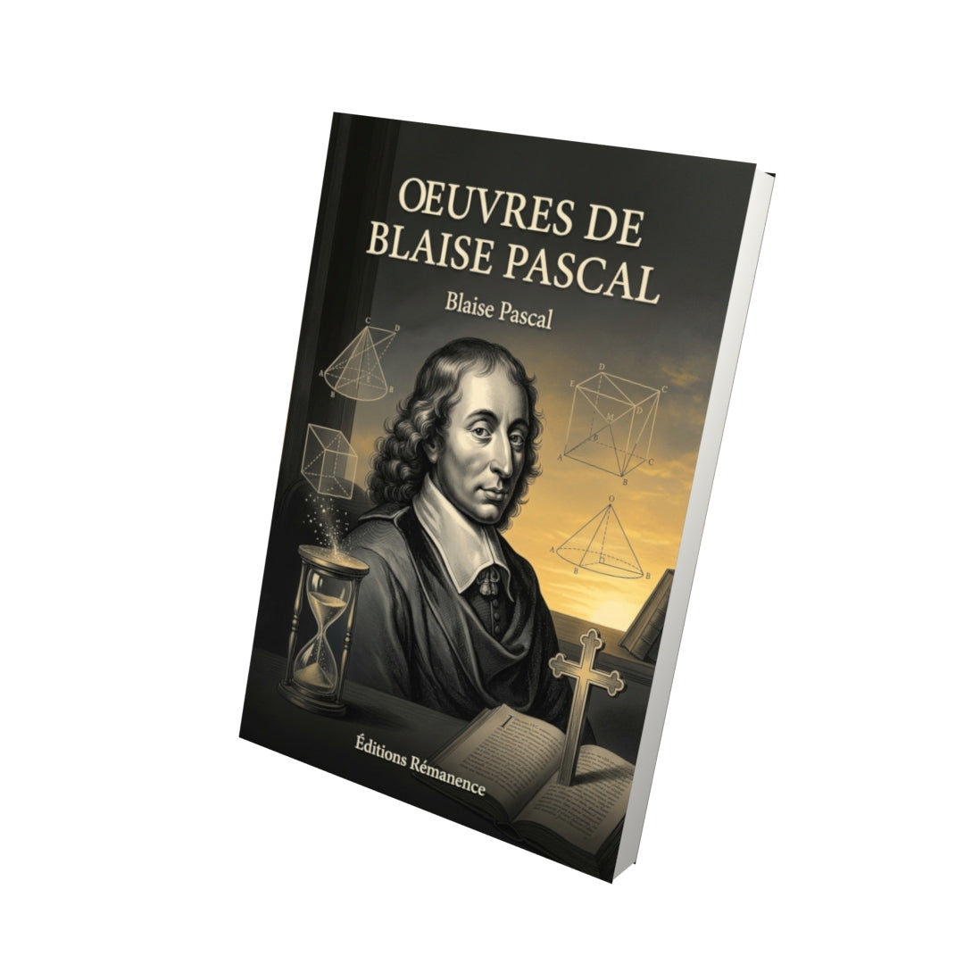 Livre Oeuvres de Blaise Pascal par Blaise Pascal - Vue 3D - Editions Remanence
