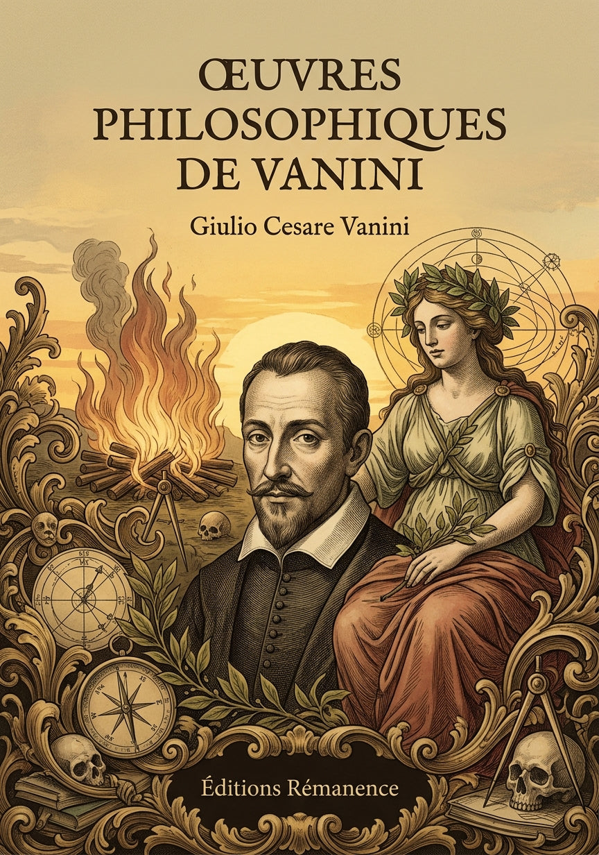 Livre Oeuvres philosophiques de Vanini par Giulio Cesare Vanini - Couverture - Editions Remanence