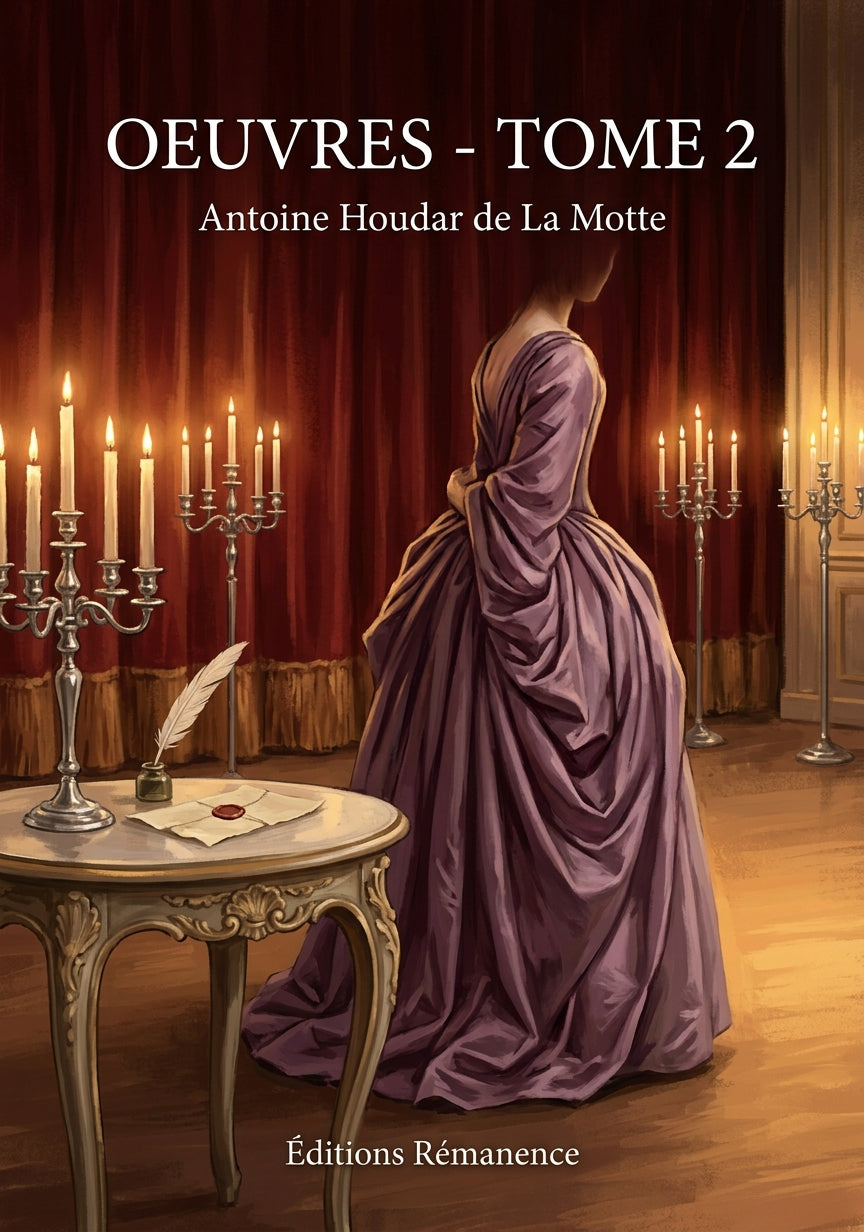 Livre Oeuvres - Tome 2 par Antoine Houdar de La Motte - Couverture - Editions Remanence