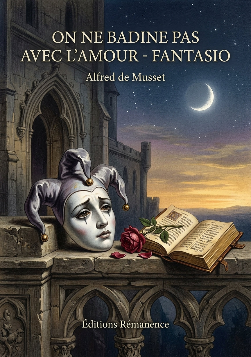 Livre On ne badine pas avec l'amour - Fantasio par Alfred de Musset - Couverture - Editions Remanence