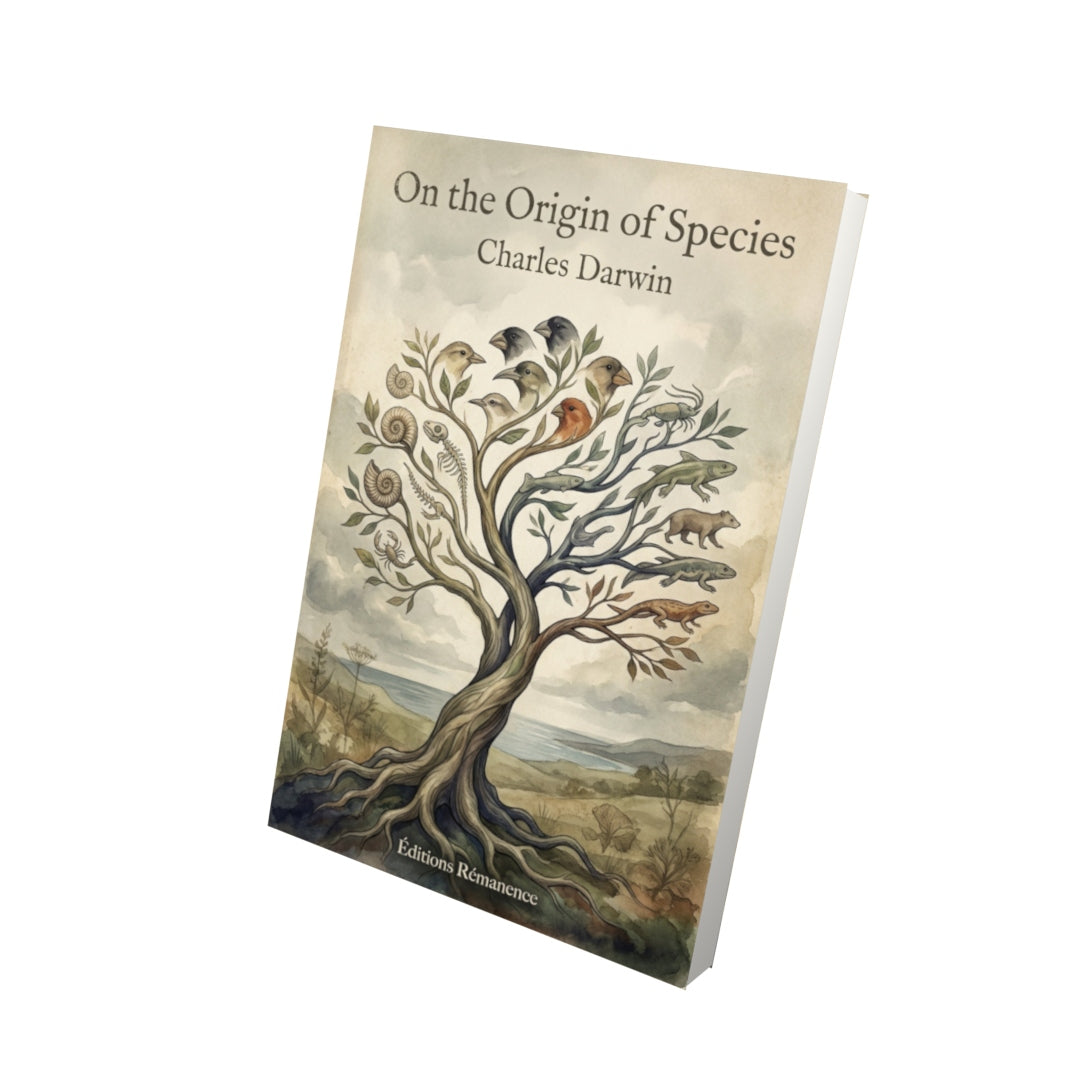 Livre On the Origin of Species – Charles Darwin - Vue 3D - Editions Remanence