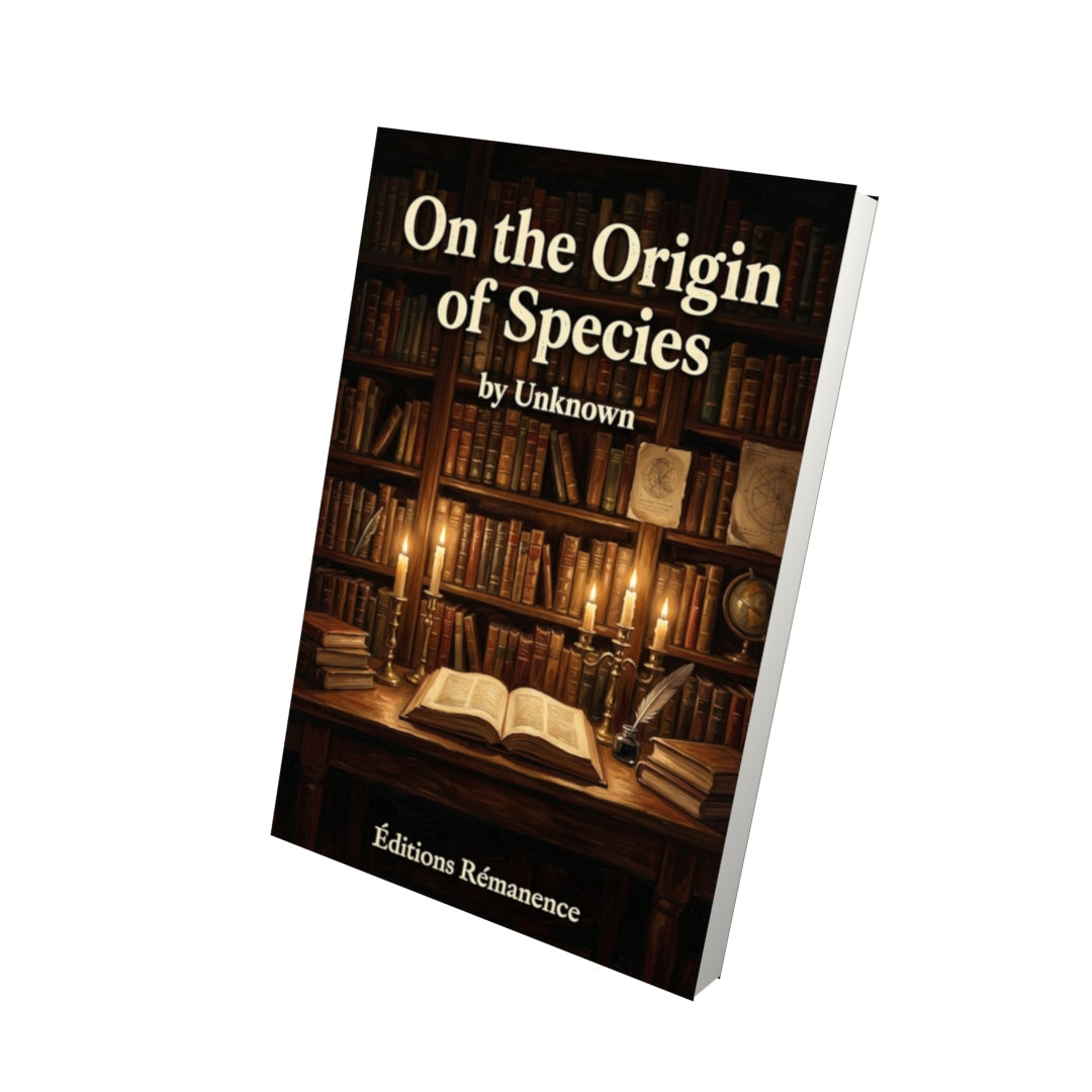 Livre On the Origin of Species - Vue 3D - Editions Remanence