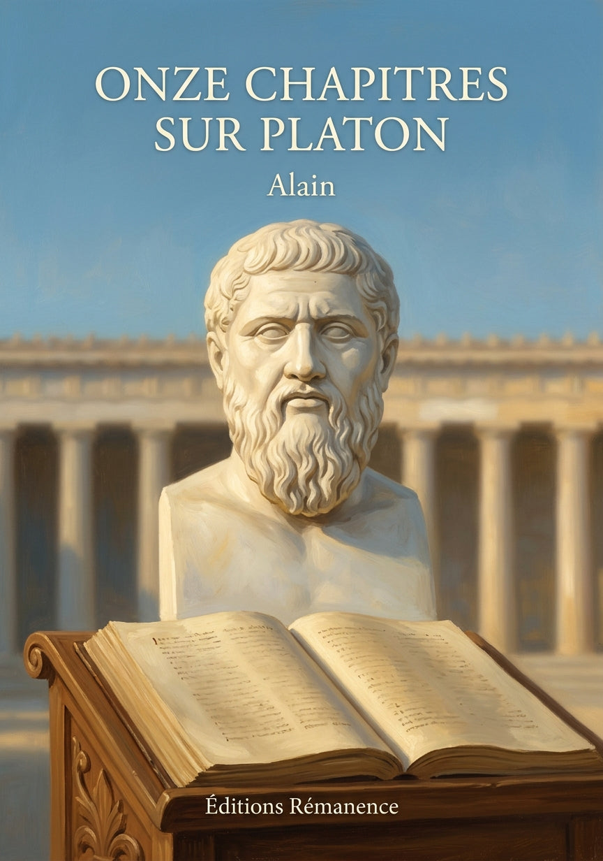 Livre Onze Chapitres sur Platon par Alain - Couverture - Editions Remanence