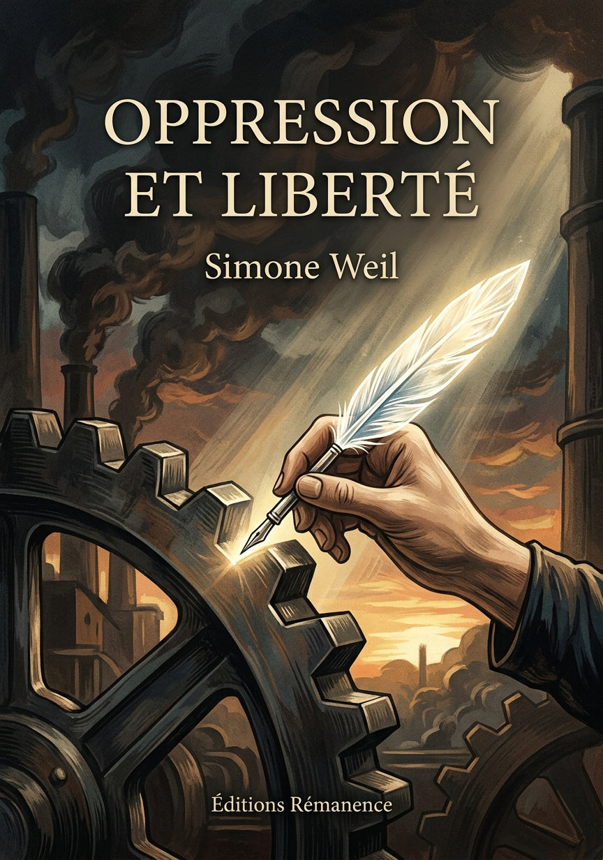 Livre Oppression et Liberté par Simone Weil - Couverture - Editions Remanence