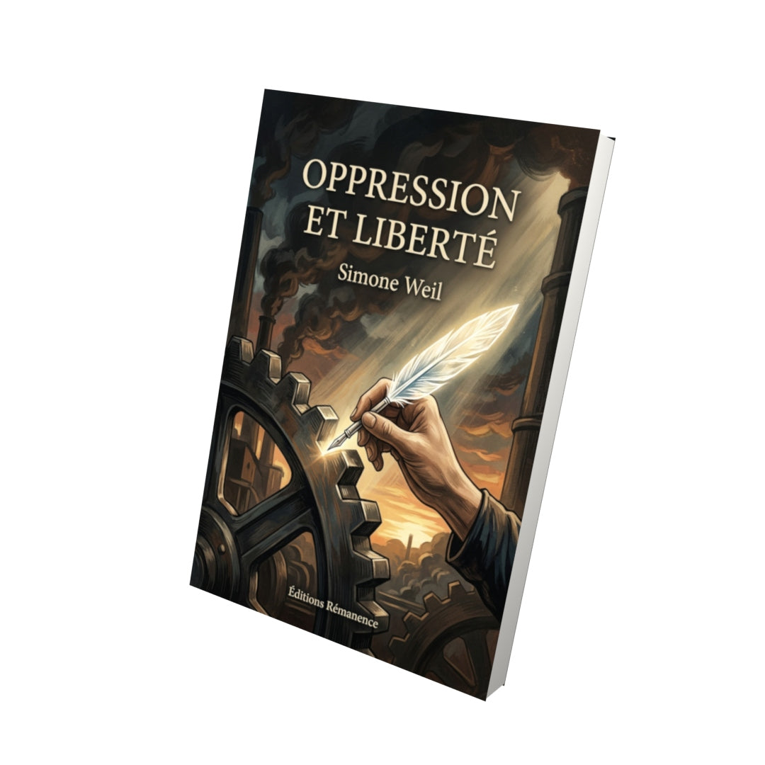 Livre Oppression et Liberté par Simone Weil - Vue 3D - Editions Remanence