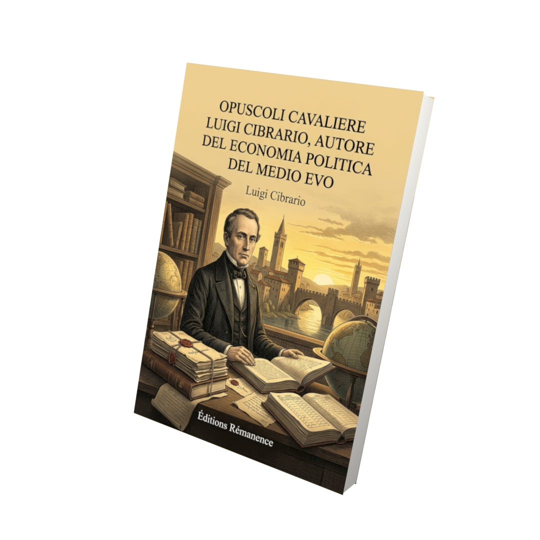 Livre Opuscoli cavaliere Luigi Cibrario, autore del economia politica del medio evo par Luigi Cibrario - Vue 3D - Editions Remanence