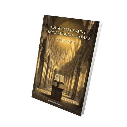 Livre Opuscules de Saint Thomas d’Aquin - Tome 3 par Thomas d’Aquin - Vue 3D - Editions Remanence