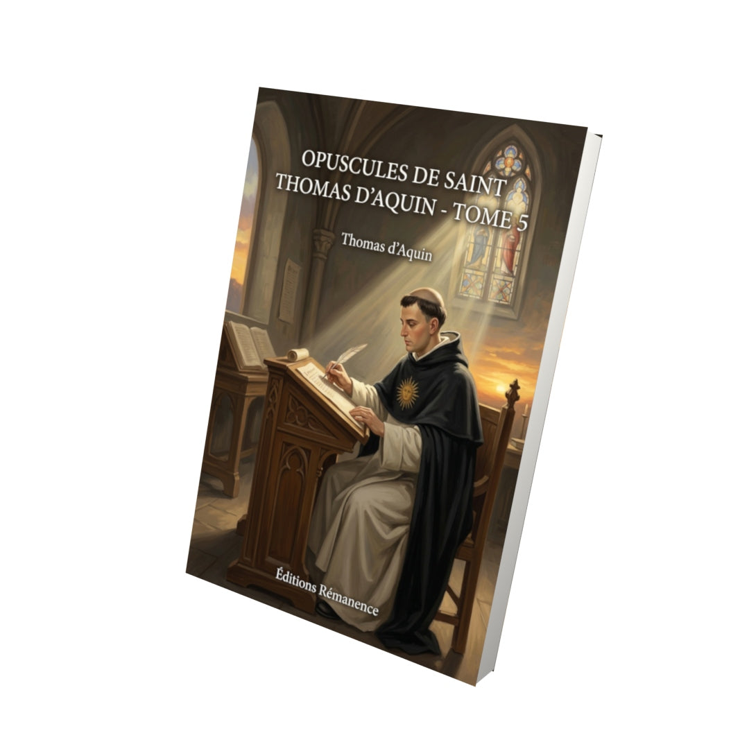 Livre Opuscules de Saint Thomas d’Aquin - Tome 5 par Thomas d’Aquin - Vue 3D - Editions Remanence