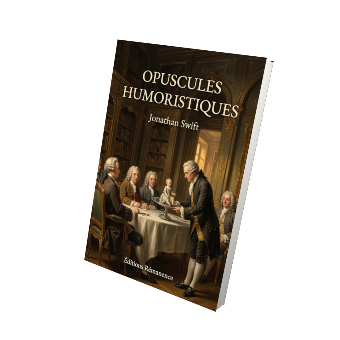 Livre Opuscules humoristiques par Jonathan Swift - Vue 3D - Editions Remanence