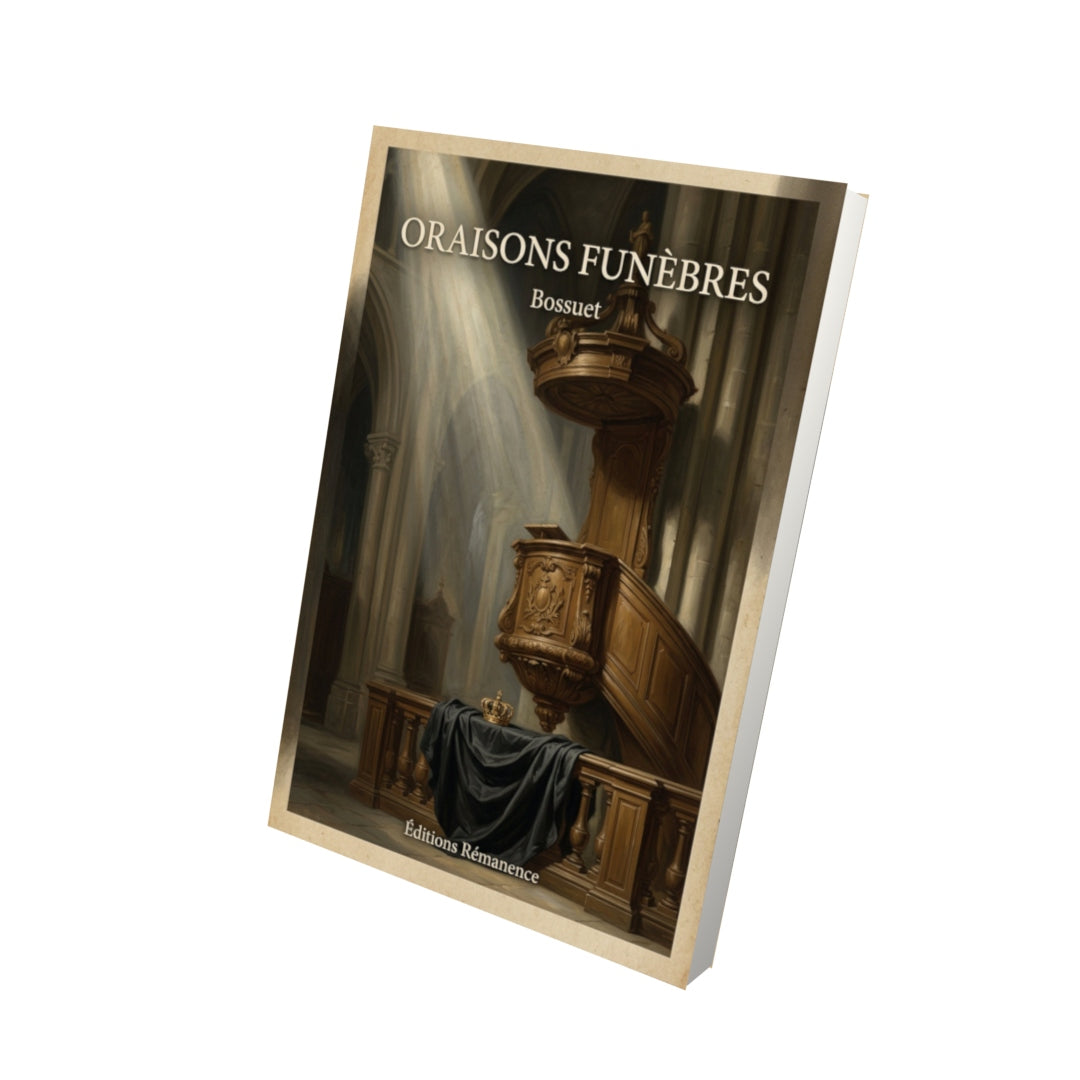 Livre Oraisons funèbres - Bossuet - Vue 3D - Editions Remanence