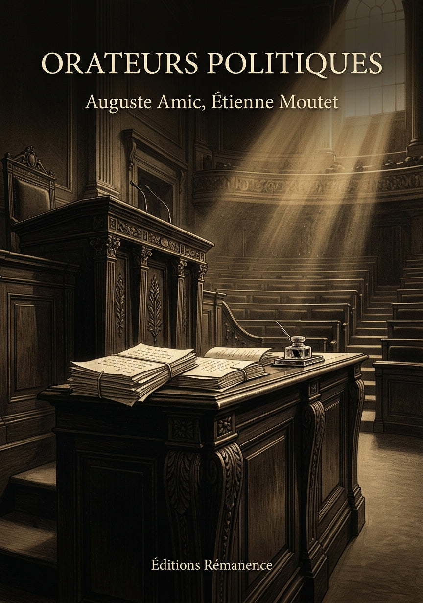 Livre Orateurs Politiques par Auguste Amic, Étienne Moutet - Couverture - Editions Remanence