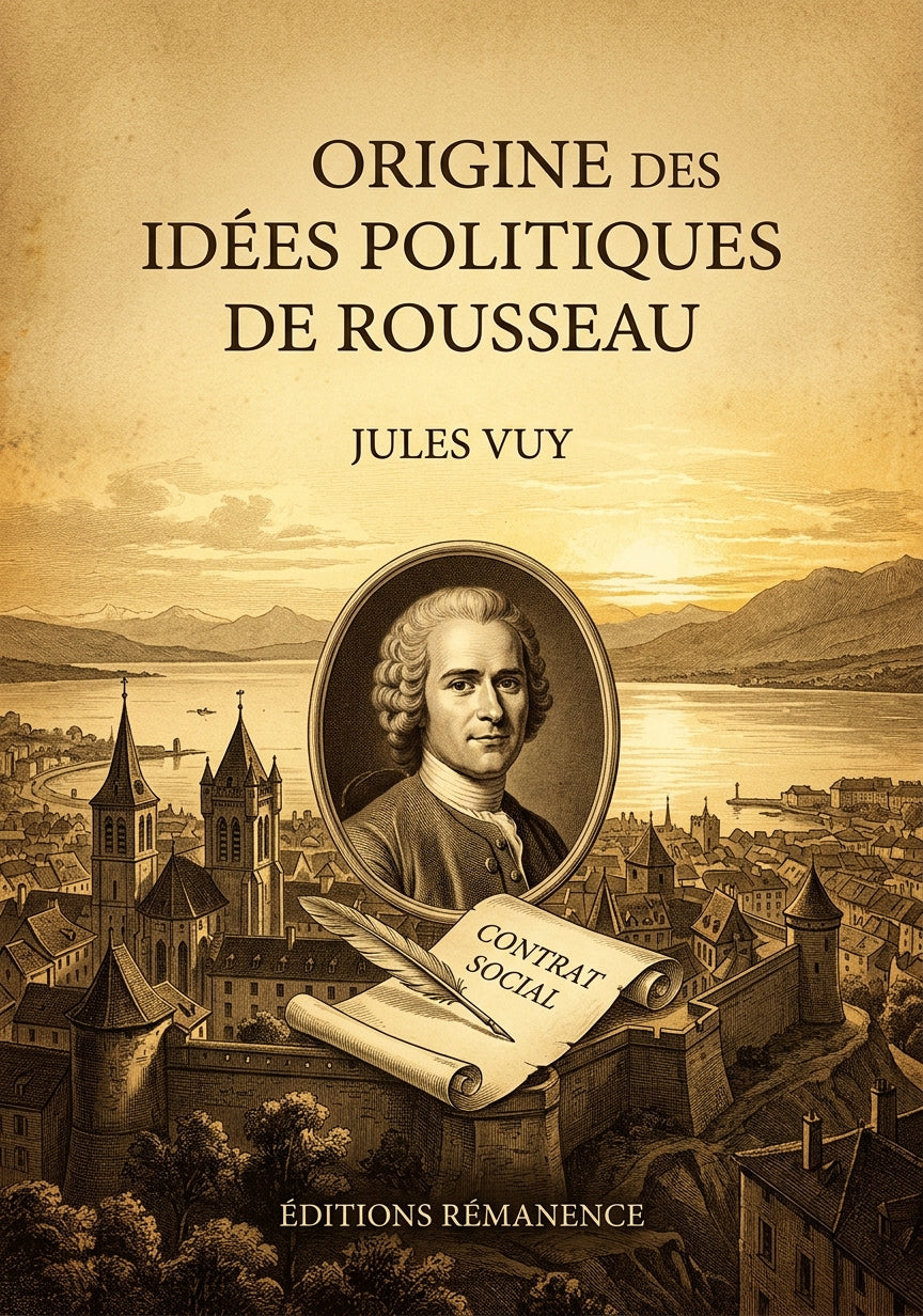 Livre Origine des idées politiques de Rousseau par Jules Vuy - Couverture - Editions Remanence