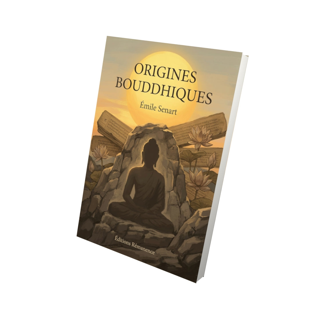 Livre Origines bouddhiques par Émile Senart - Vue 3D - Editions Remanence
