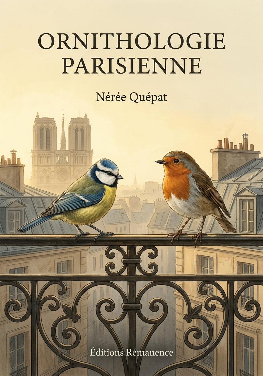 Livre Ornithologie parisienne par Nérée Quépat - Couverture - Editions Remanence