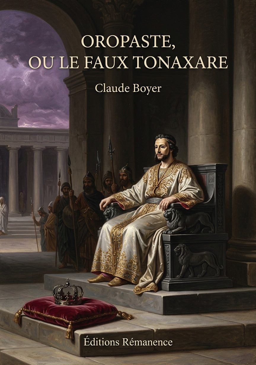Livre Oropaste, ou Le faux Tonaxare par Claude Boyer - Couverture - Editions Remanence