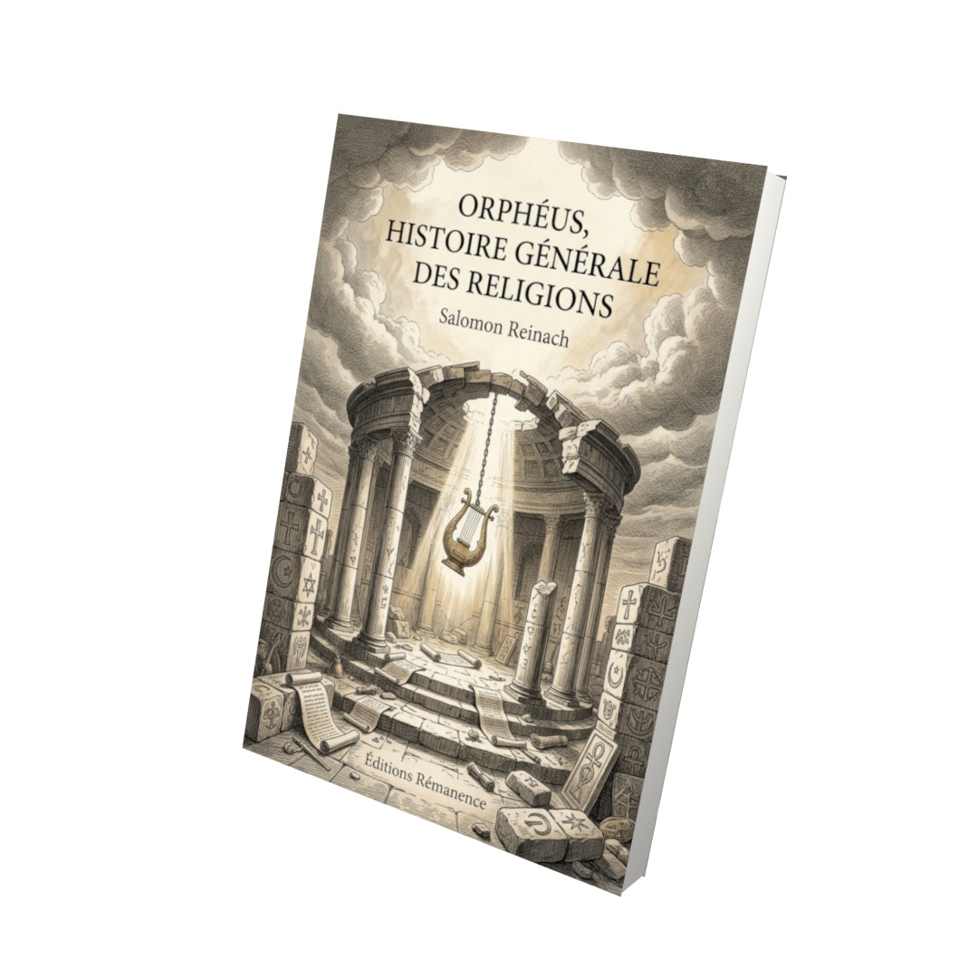 Livre Orphéus, histoire générale des religions par Salomon Reinach - Vue 3D - Editions Remanence
