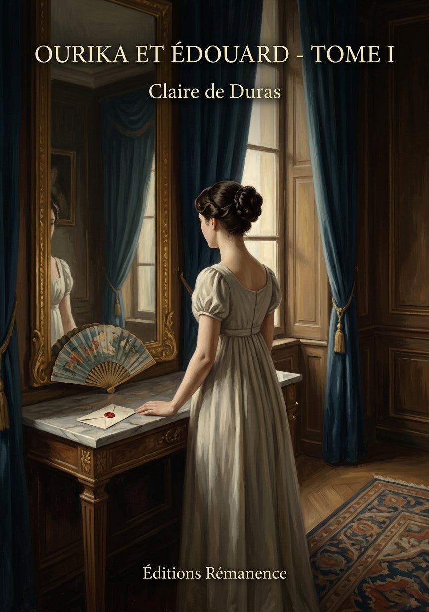 Livre Ourika et Édouard - Tome I par Claire de Duras - Couverture - Editions Remanence