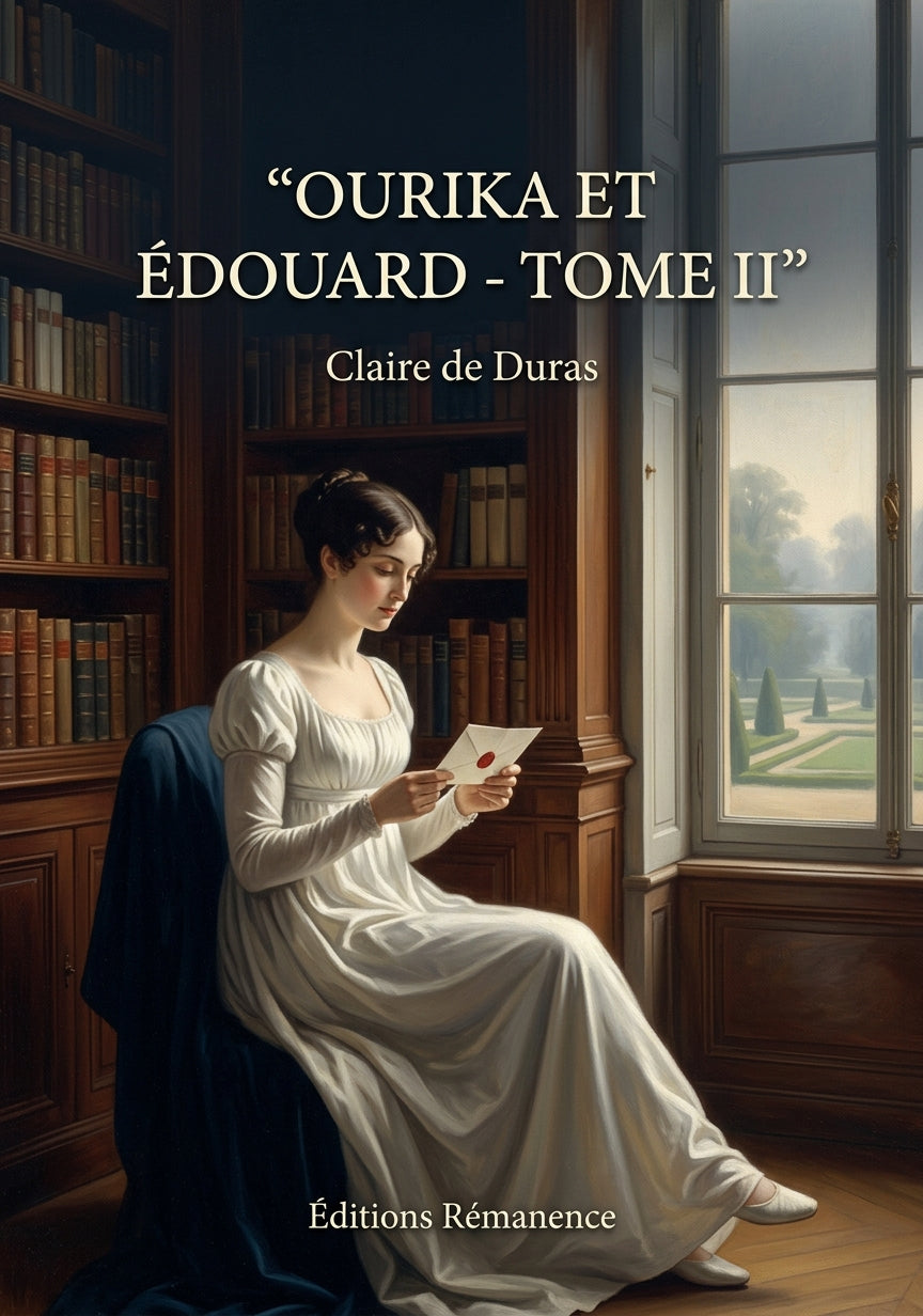 Livre Ourika et Édouard - Tome II par Claire de Duras - Couverture - Editions Remanence
