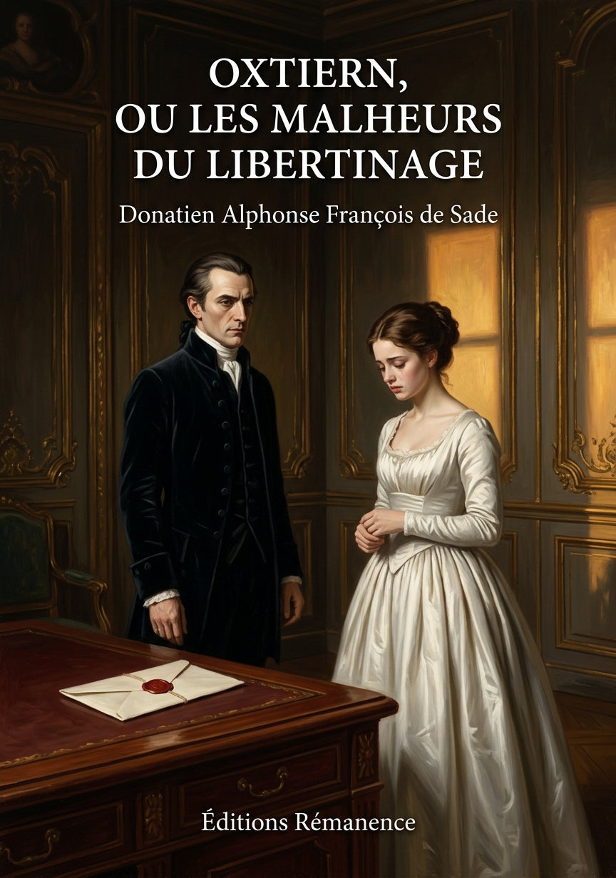 Livre Oxtiern, ou les Malheurs du libertinage par Donatien Alphonse François de Sade - Couverture - Editions Remanence
