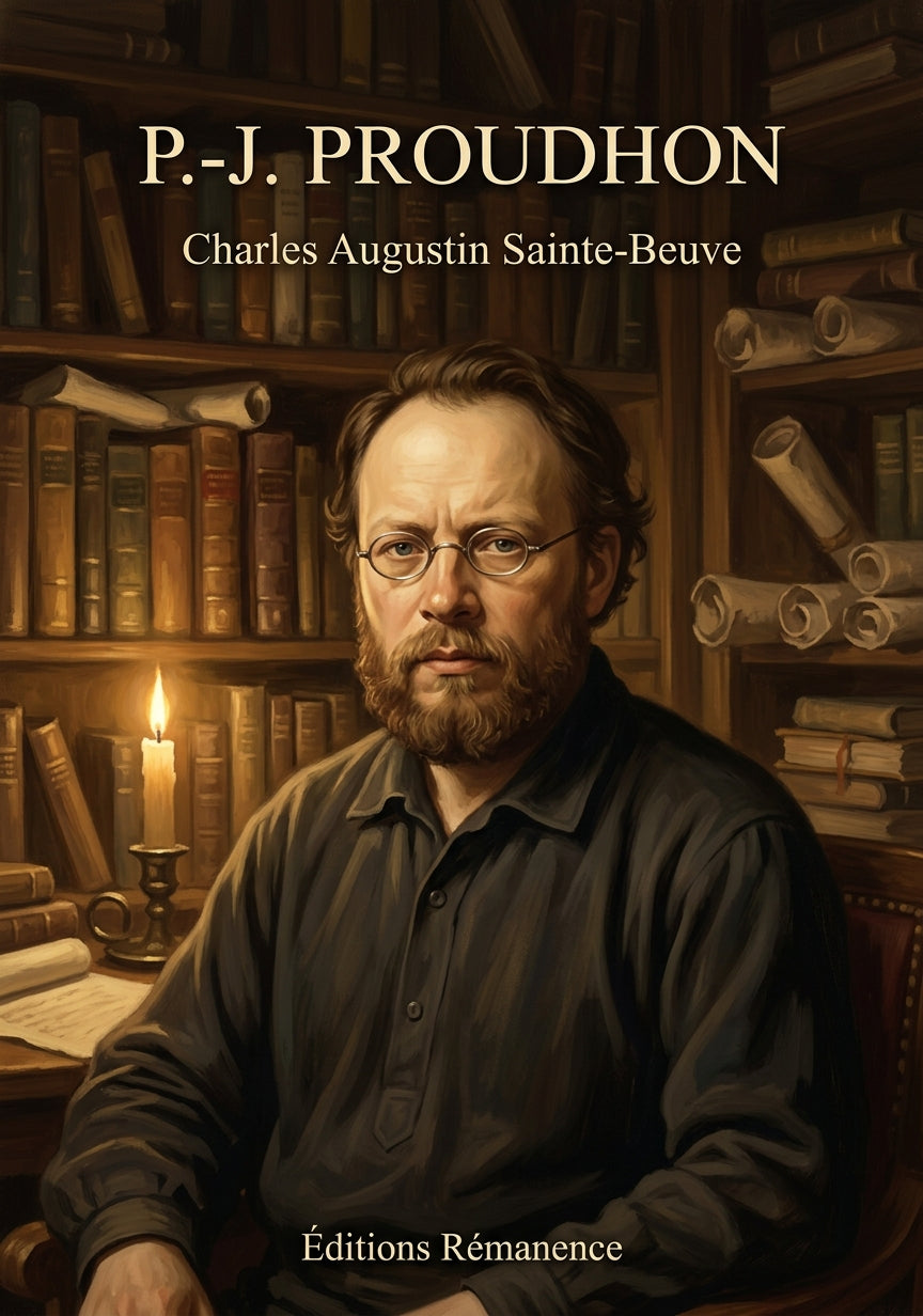 Livre P.-J. Proudhon par Charles Augustin Sainte-Beuve - Couverture - Editions Remanence