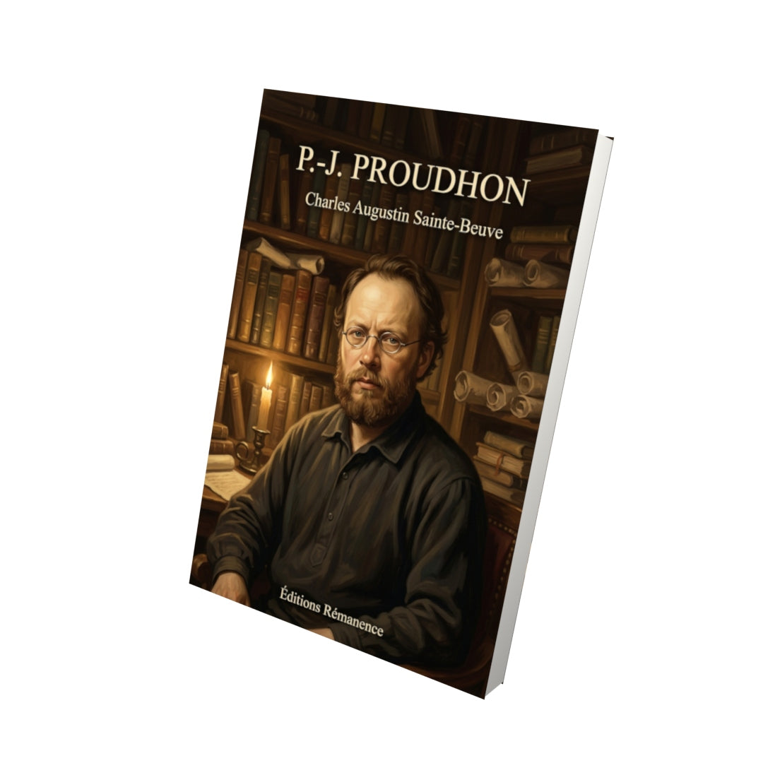 Livre P.-J. Proudhon par Charles Augustin Sainte-Beuve - Vue 3D - Editions Remanence