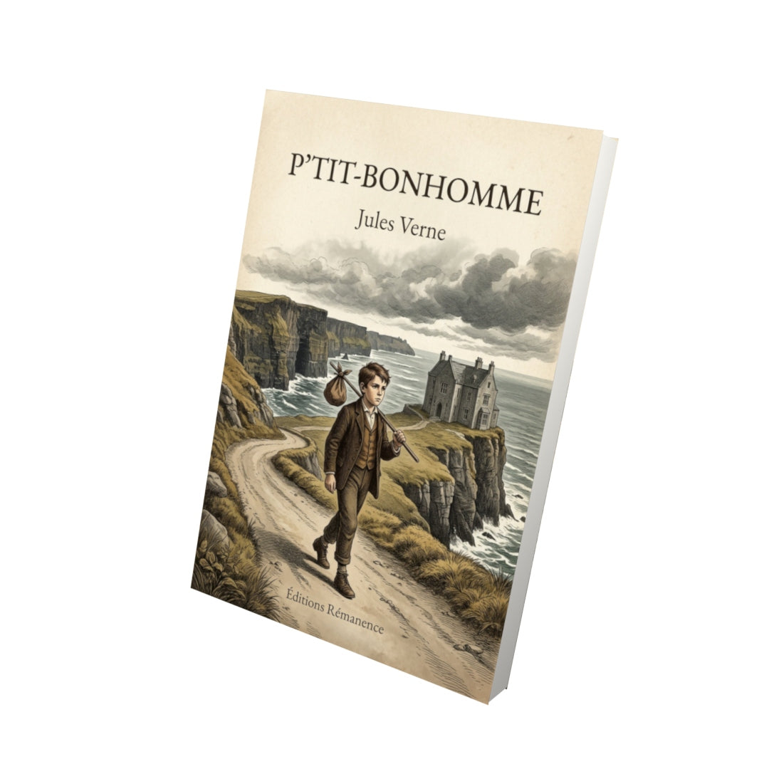 Livre P'tit-bonhomme - Jules Verne - Vue 3D - Editions Remanence
