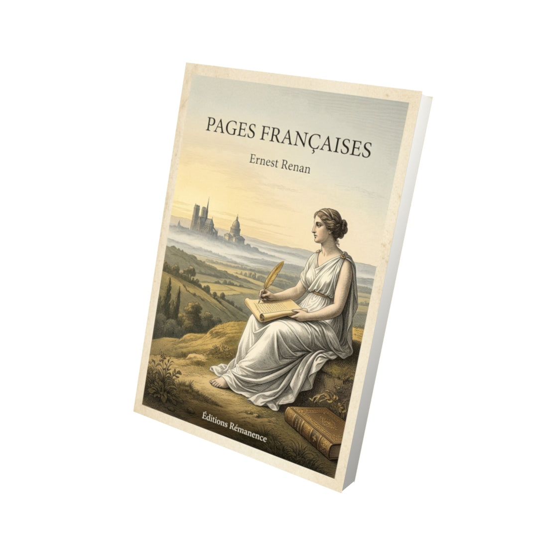 Livre Pages françaises - Ernest Renan - Vue 3D - Editions Remanence