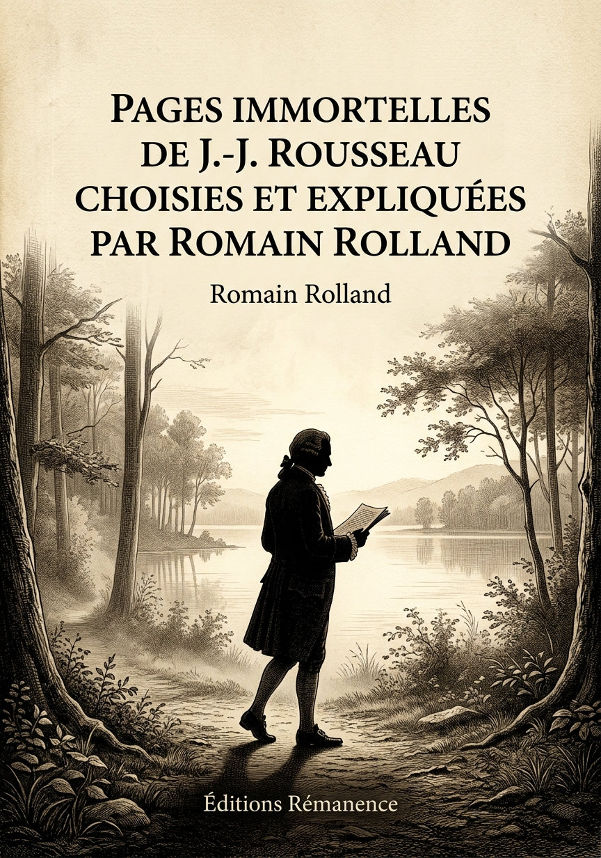 Livre Pages immortelles de J.-J. Rousseau choisies et expliquées par Romain Rolland par Romain Rolland - Couverture - Editions Remanence