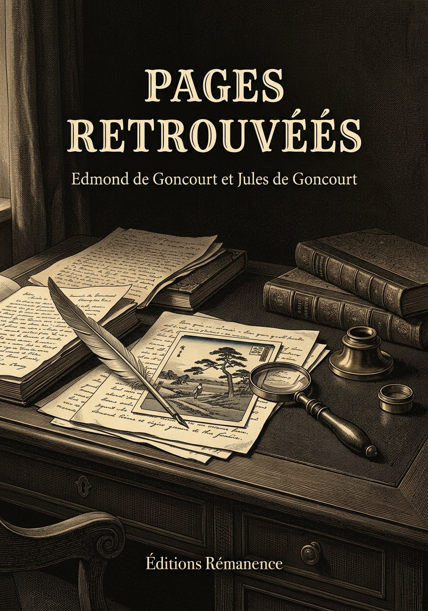 Livre Pages retrouvées par Edmond de Goncourt et Jules de Goncourt - Couverture - Editions Remanence