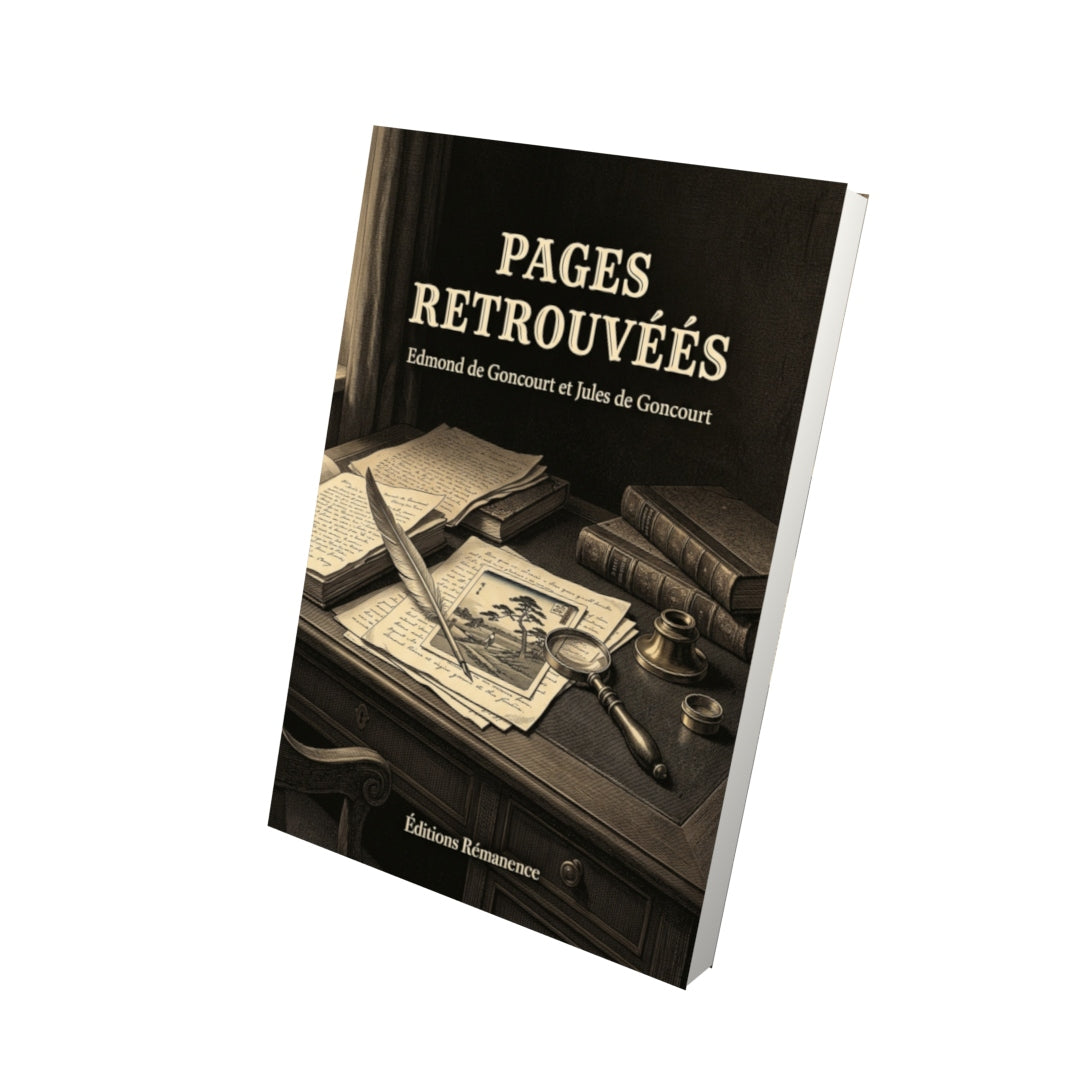 Livre Pages retrouvées par Edmond de Goncourt et Jules de Goncourt - Vue 3D - Editions Remanence