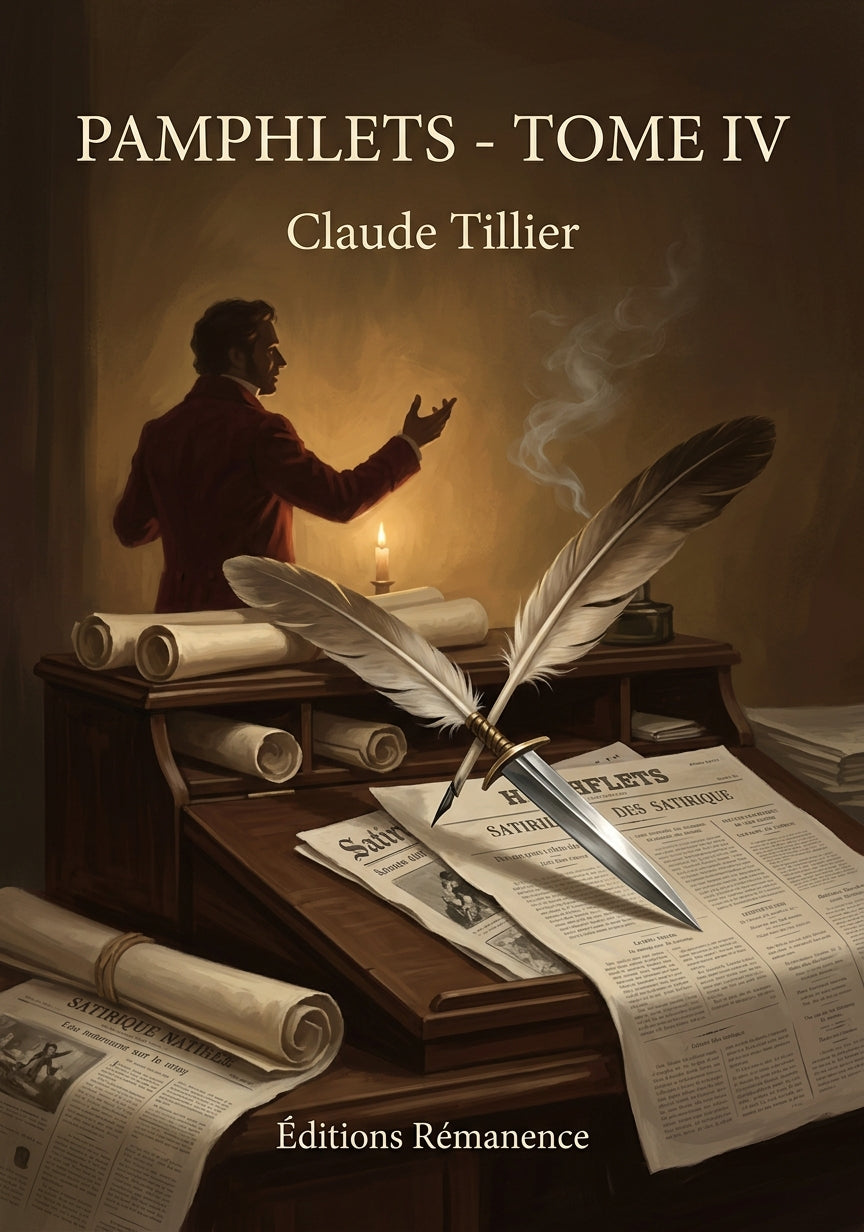 Livre Pamphlets - Tome IV par Claude Tillier - Couverture - Editions Remanence