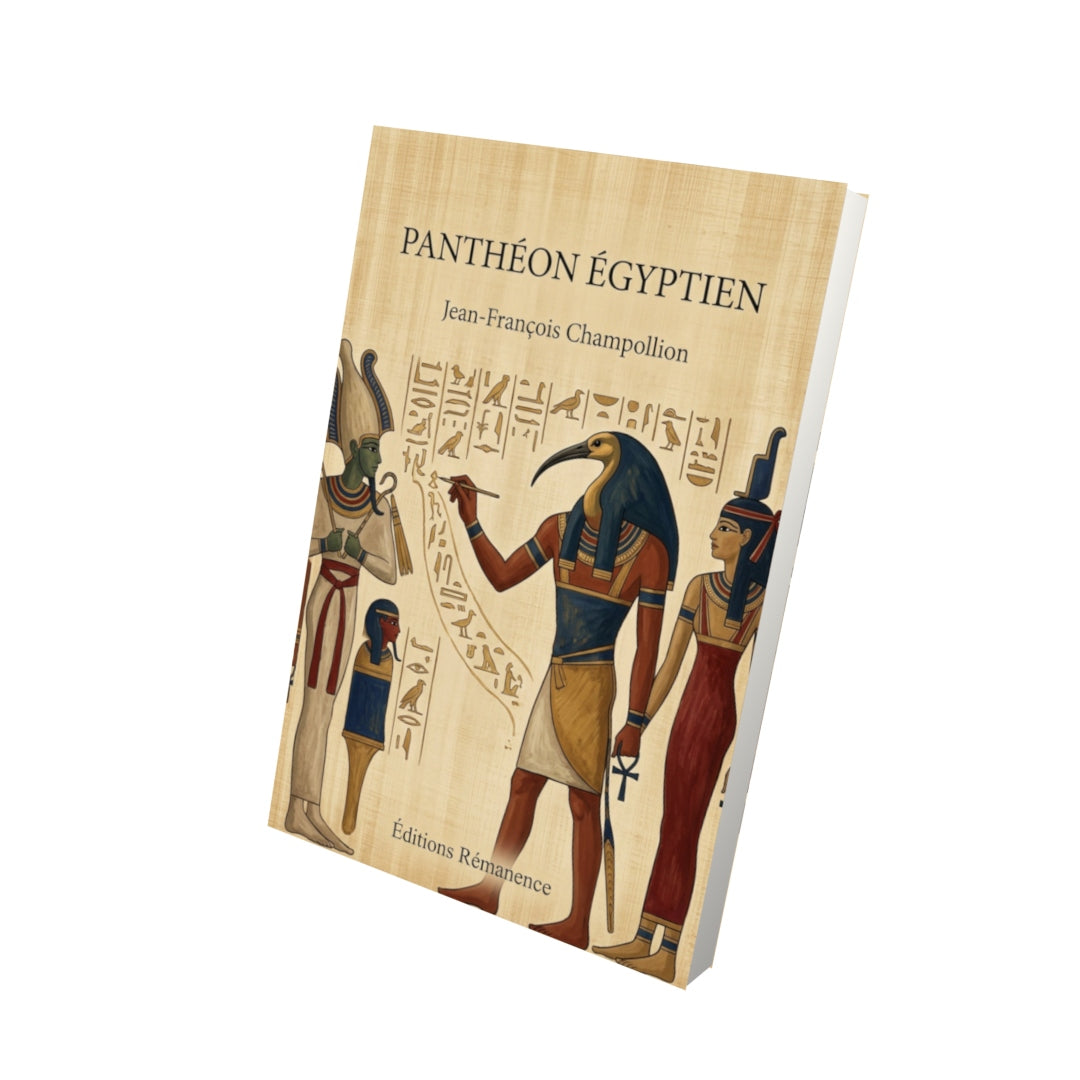 Livre Panthéon égyptien - Jean-François Champollion - Vue 3D - Editions Remanence