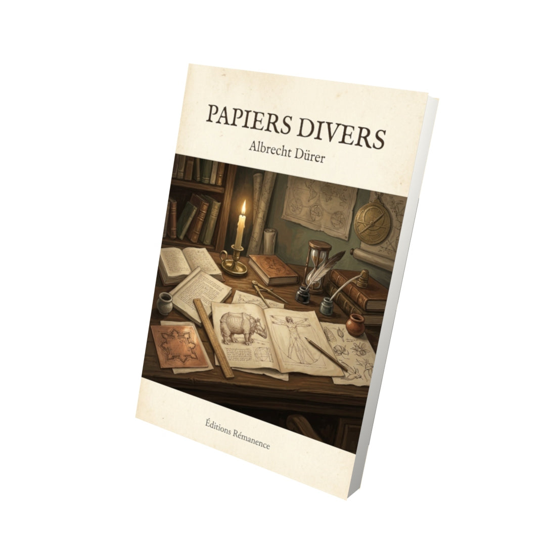 Livre Papiers divers - Albrecht Dürer - Vue 3D - Editions Remanence
