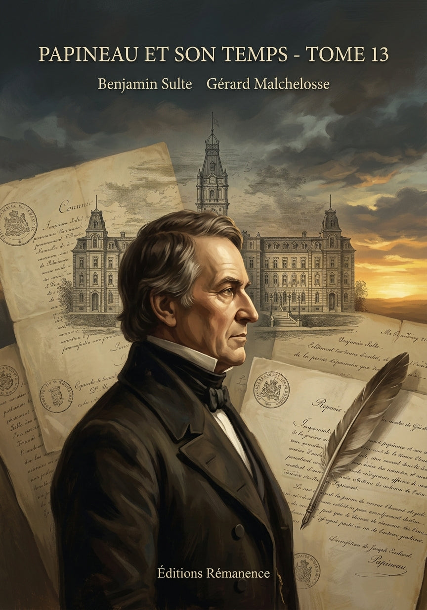 Livre Papineau et son temps - Tome 13 par Benjamin Sulte Gérard Malchelosse - Couverture - Editions Remanence