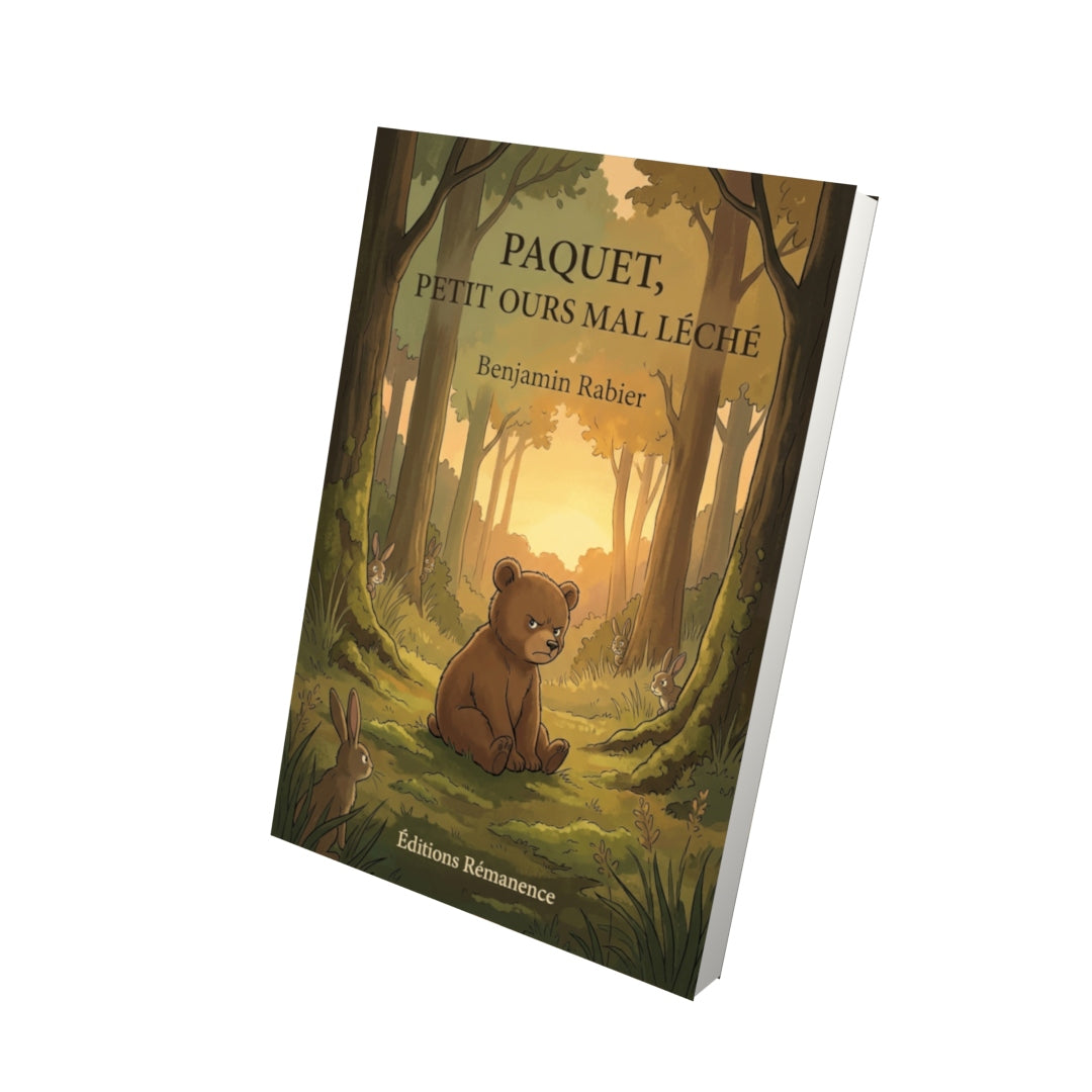 Livre Paquet, petit ours mal léché par Benjamin Rabier - Vue 3D - Editions Remanence