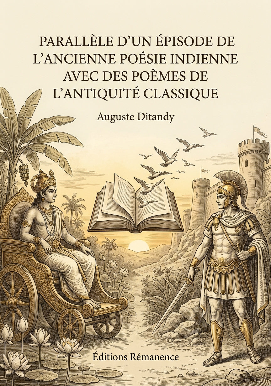 Livre Parallèle d’un épisode de l’ancienne poésie indienne avec des poèmes de l’antiquité classique par Auguste Ditandy - Couverture - Editions Remanence