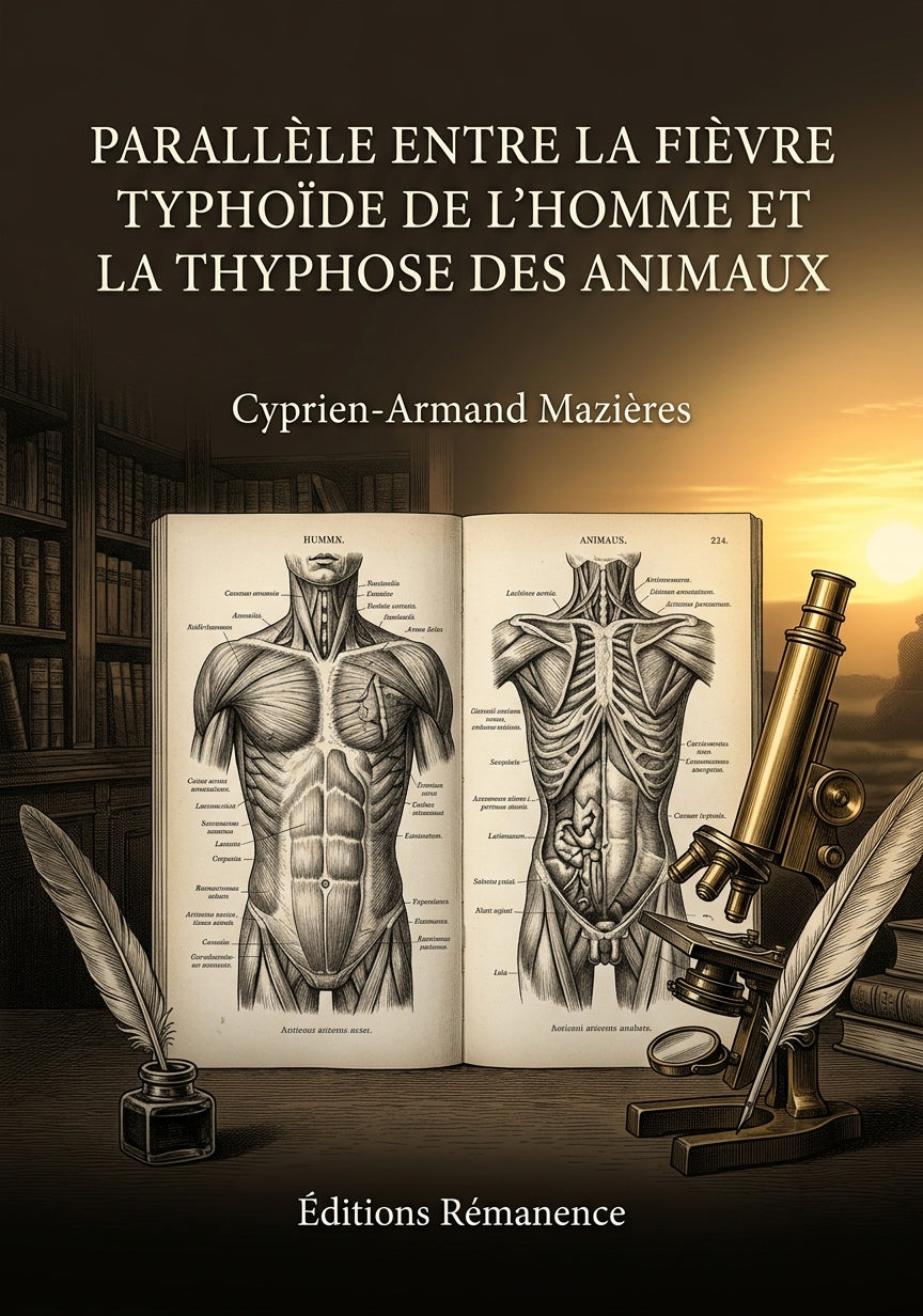 Livre Parallèle entre la fièvre typhoïde de l’homme et la thyphose des animaux par Cyprien-Armand Mazières - Couverture - Editions Remanence